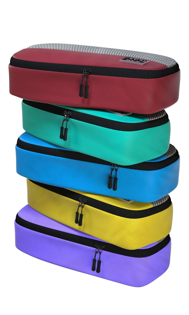 Dot&Dot Slim Packing Cubes for Suitcases - 5 Pcs set of Packing Cubes for Travel Carry on Suitcase Organizer Bags - Travel Cubes Organizer Bags for Luggage - Image 1